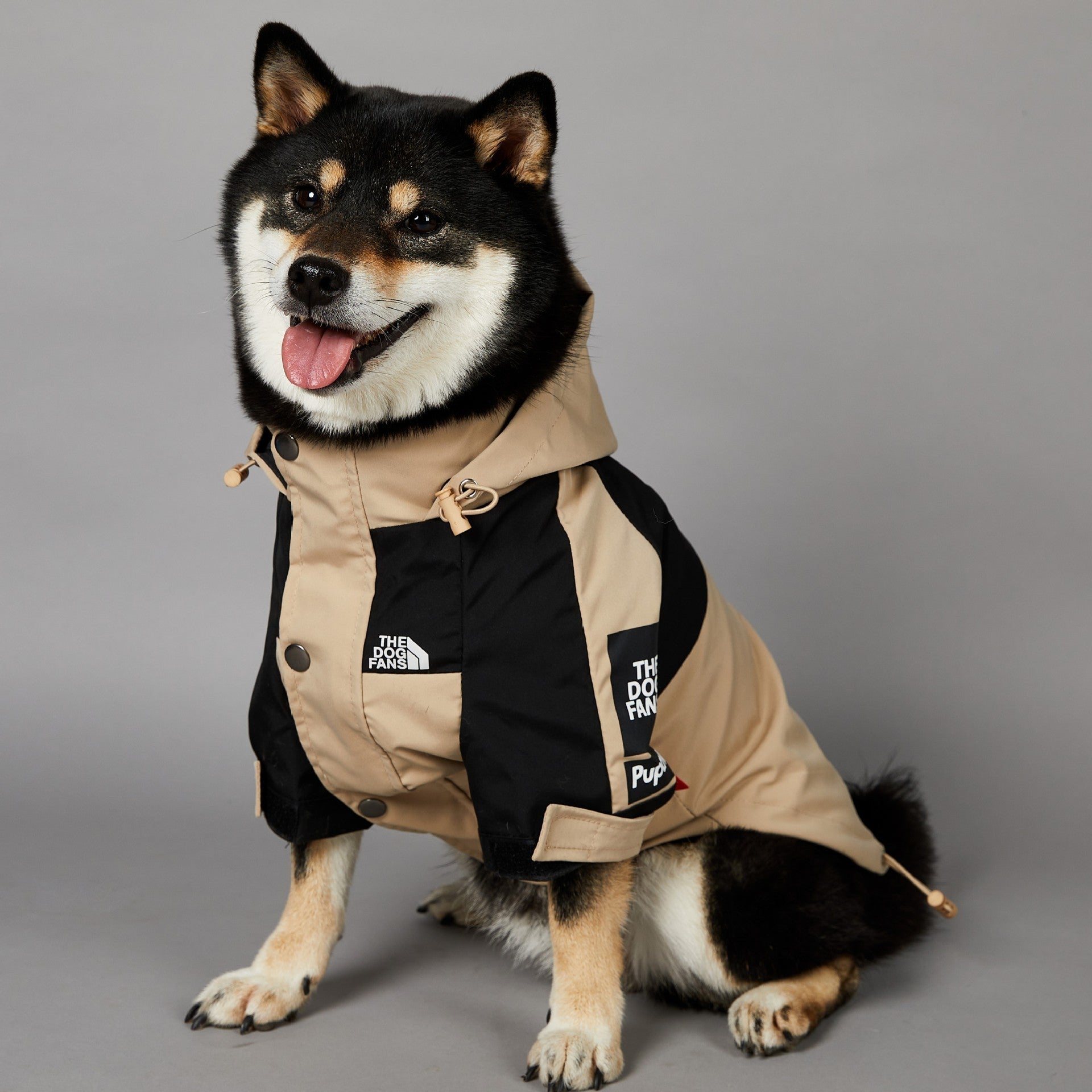 Keep Your Pup Cozy and Stylish with the Khaki Dog Pet Shell Jacket!