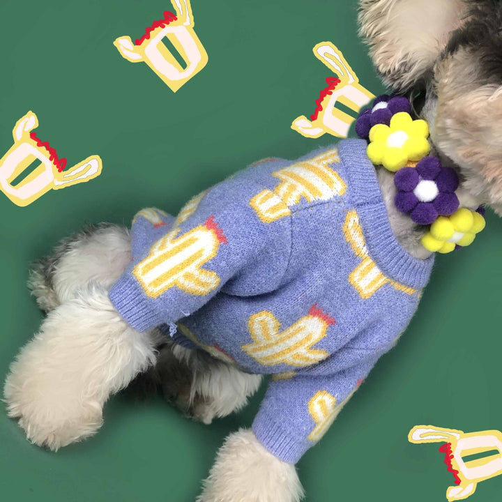 Dress Your Pet in Style with the Adorable Pet Cactus Sweater!