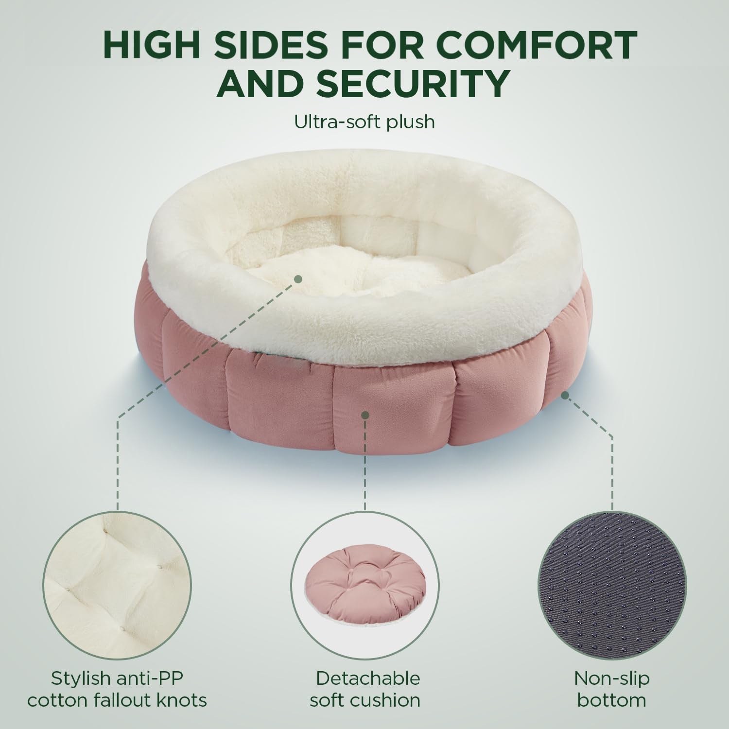 Round Washable Pet Bed