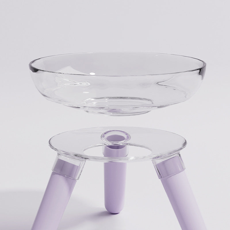 Pet Anti-knock Feeder Transparent Bowl