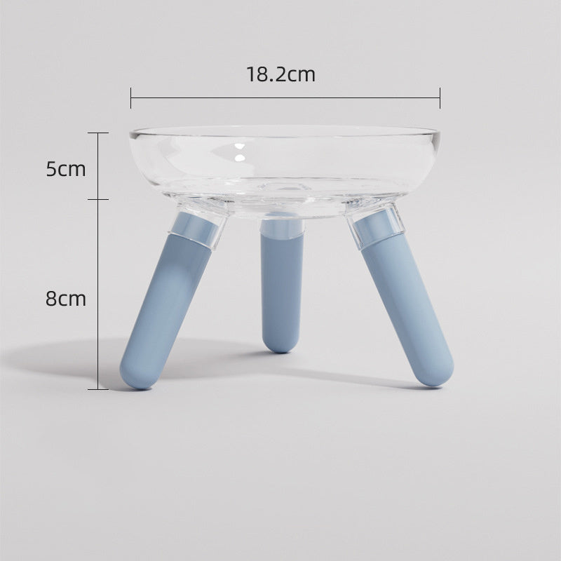 Pet Anti-knock Feeder Transparent Bowl