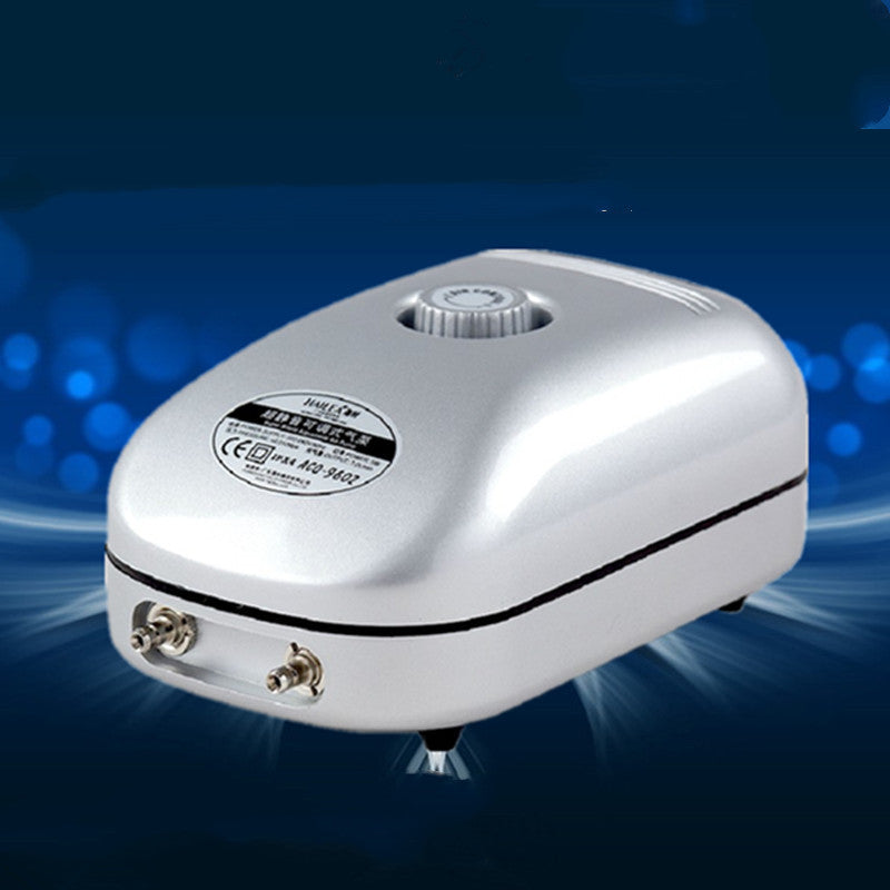 Ultra-quiet Double Head Fish Tank Oxygen device for efficient aquarium oxygenation.