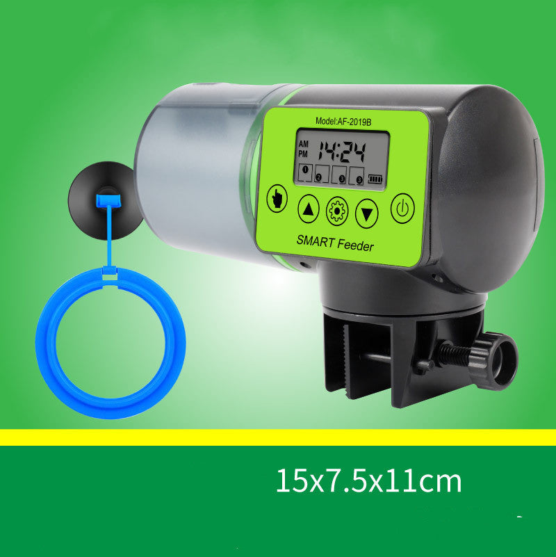 Large Capacity Fish Feeder installed in aquarium