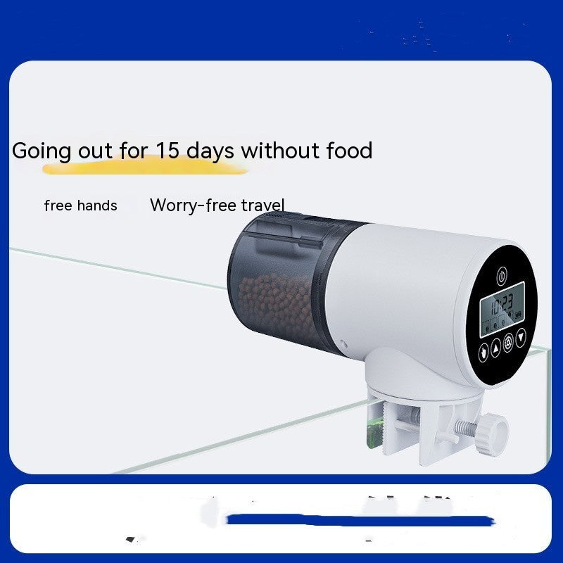  Feeder Fish Tank Intelligent Timing installed in aquarium