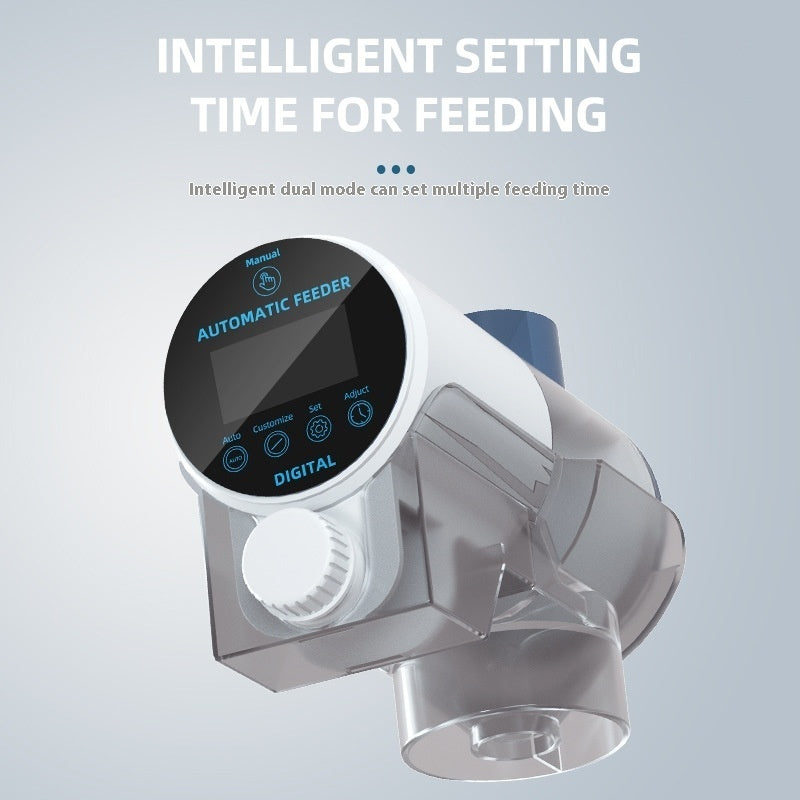 Automatic Fish Tank Feeder installed in aquarium 