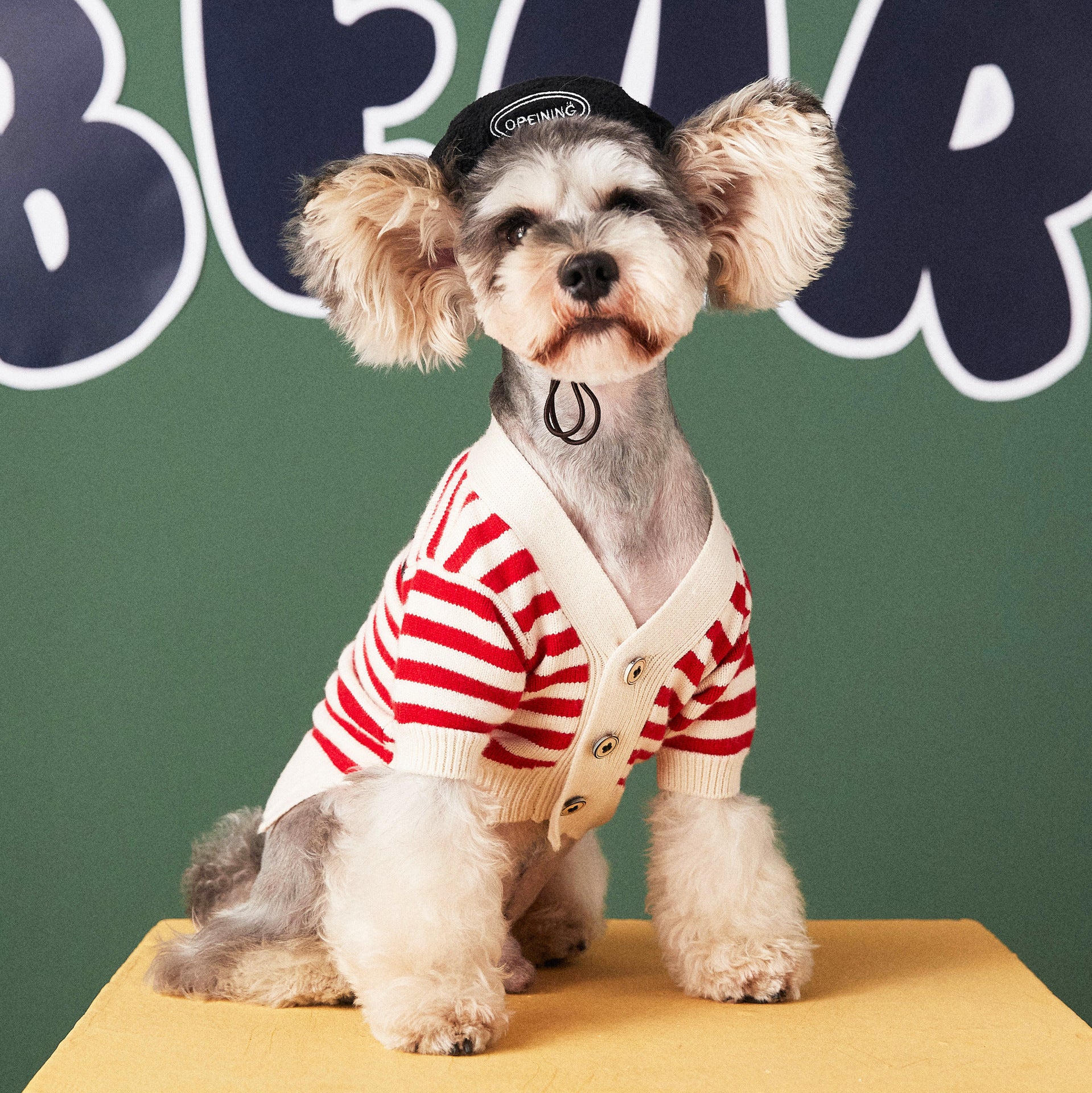 Pet Small Dog Striped Sweater Cardigan