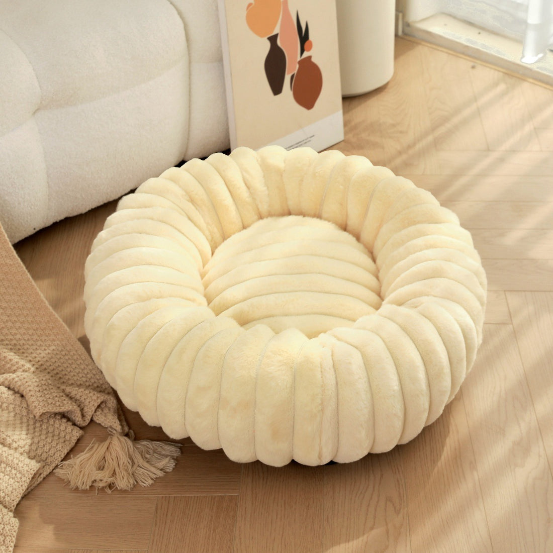 High Weight Plush Round Pet Bed