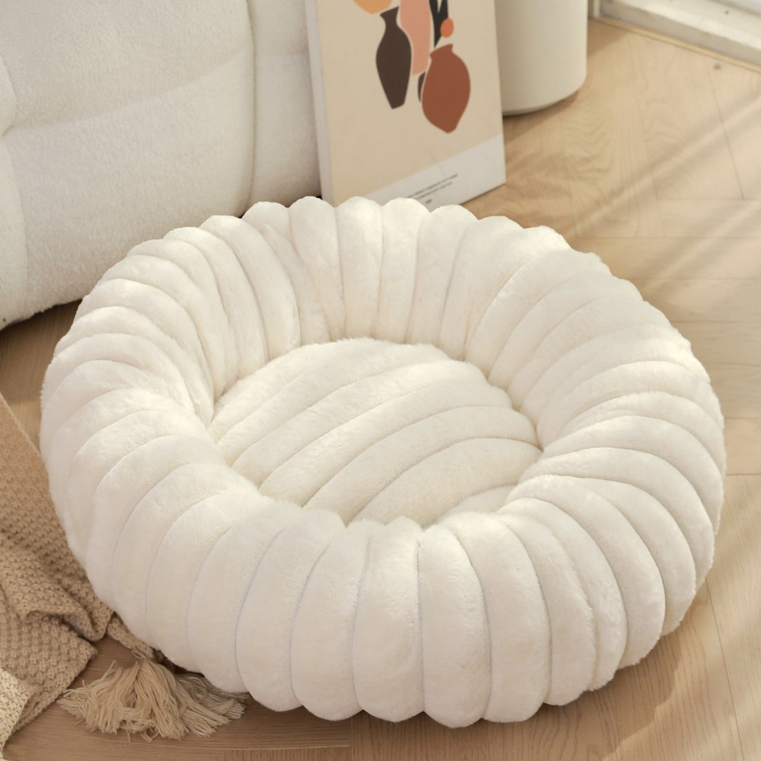 High Weight Plush Round Pet Bed