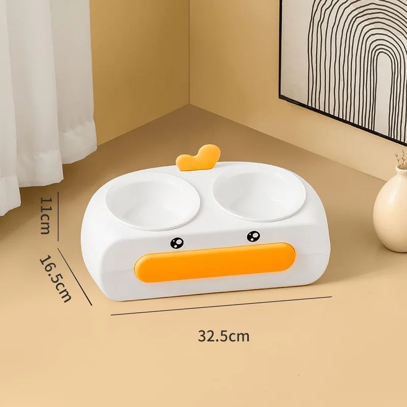 Duck Design Pet Double Bowl