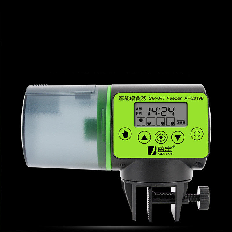 Large Capacity Fish Feeder installed in aquarium