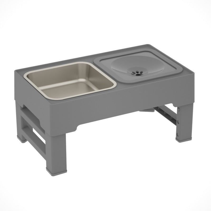 Dog Double Bowls Stainless Feeding Stand