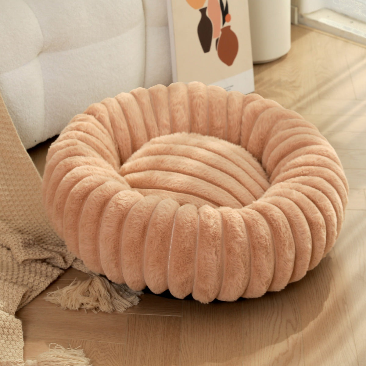 High Weight Plush Round Pet Bed