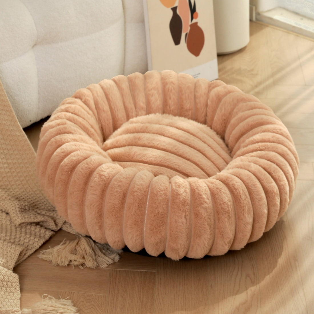 High Weight Plush Round Pet Bed