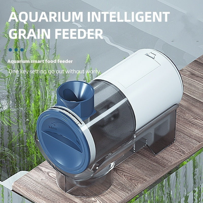 Automatic Fish Tank Feeder installed in aquarium 