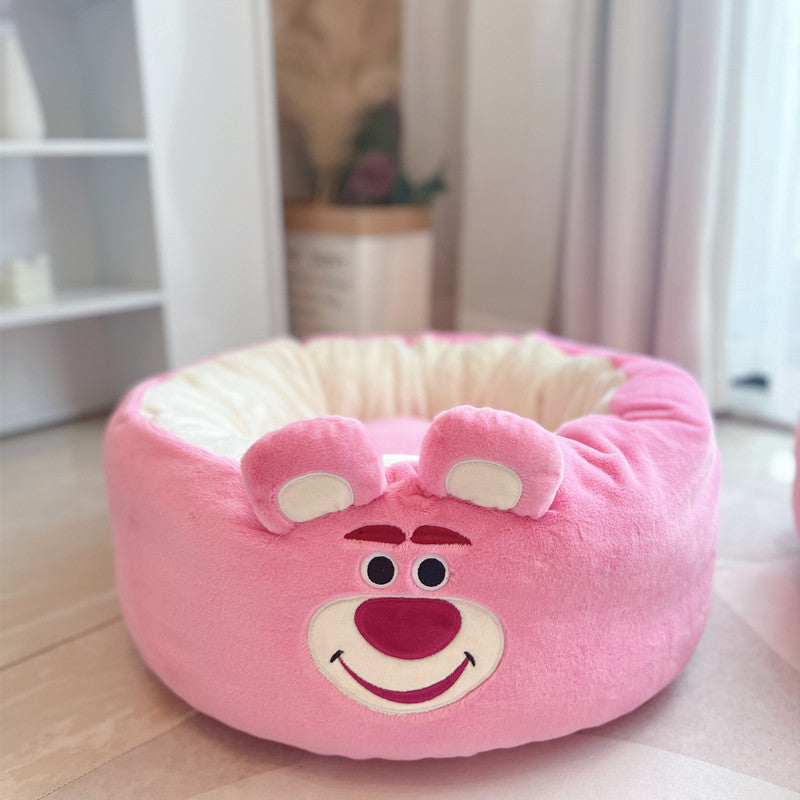 Universal Autumn And Winter Plush Round Bed