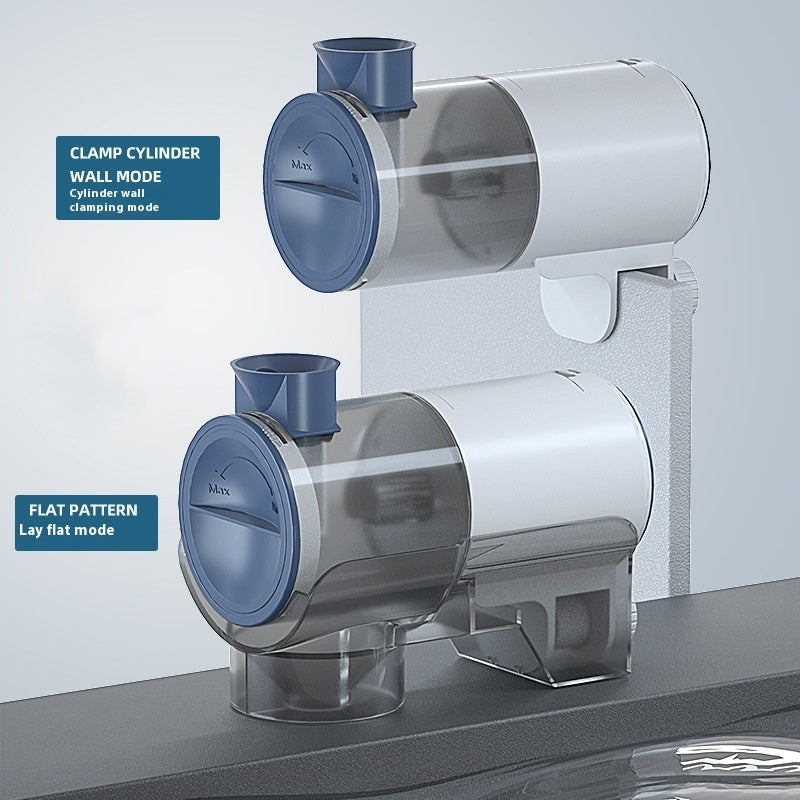 Automatic Fish Tank Feeder installed in aquarium 