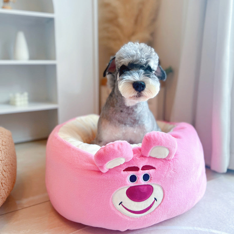 Universal Autumn And Winter Plush Round Bed