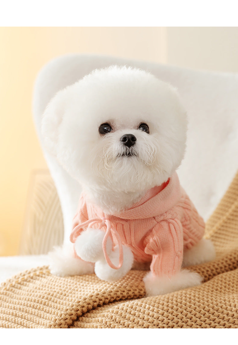 Cat Fur Ball Sweater Pet Clothes detail shot