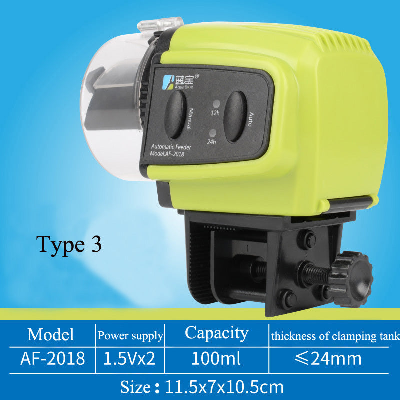 Large Capacity Fish Feeder installed in aquarium