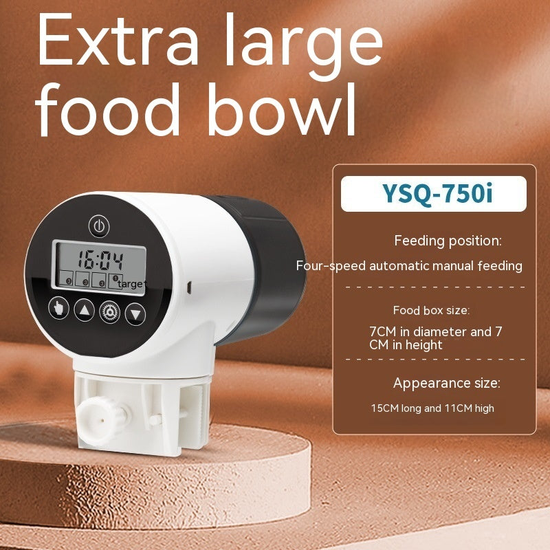  Feeder Fish Tank Intelligent Timing installed in aquarium