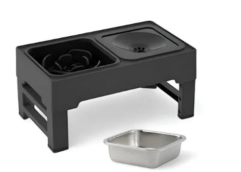 Dog Double Bowls Stainless Feeding Stand