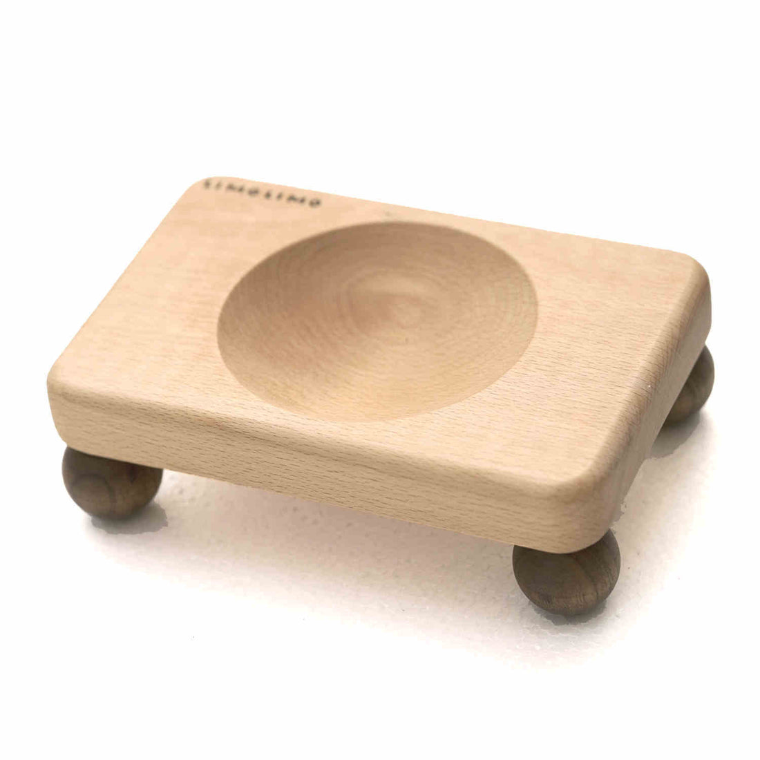 Solid Wood Cat Ceramic Pet Feeding Bowl