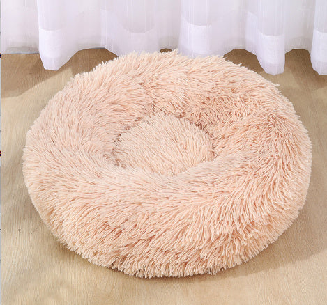 Soft Thick Cotton Plush Round Pet Bed
