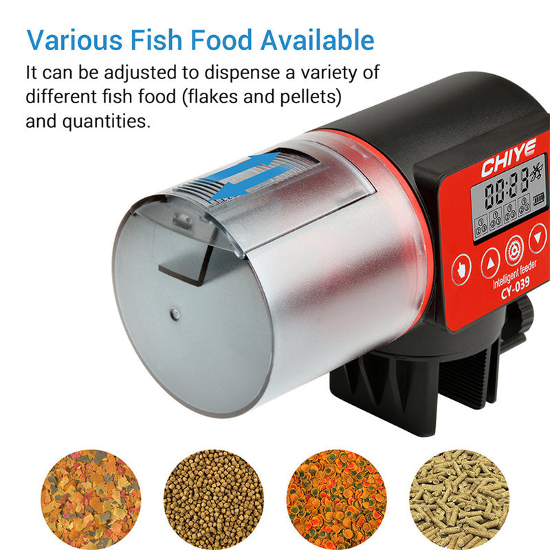 Intelligent Timing Automatic Fish Tank Feeder adjustable feeding
