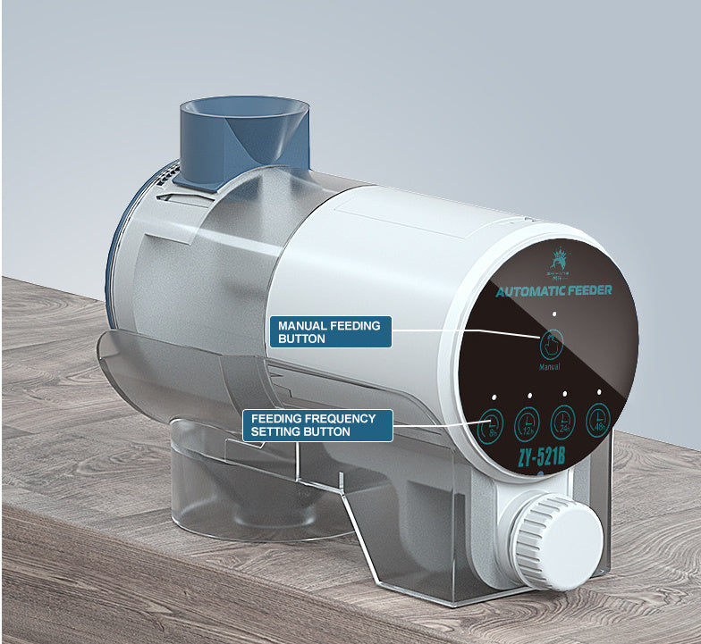 Automatic Fish Tank Feeder installed in aquarium 