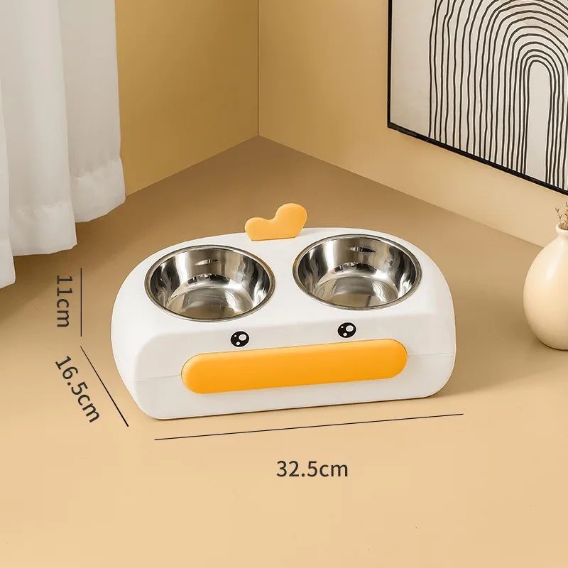 Duck Design Pet Double Bowl