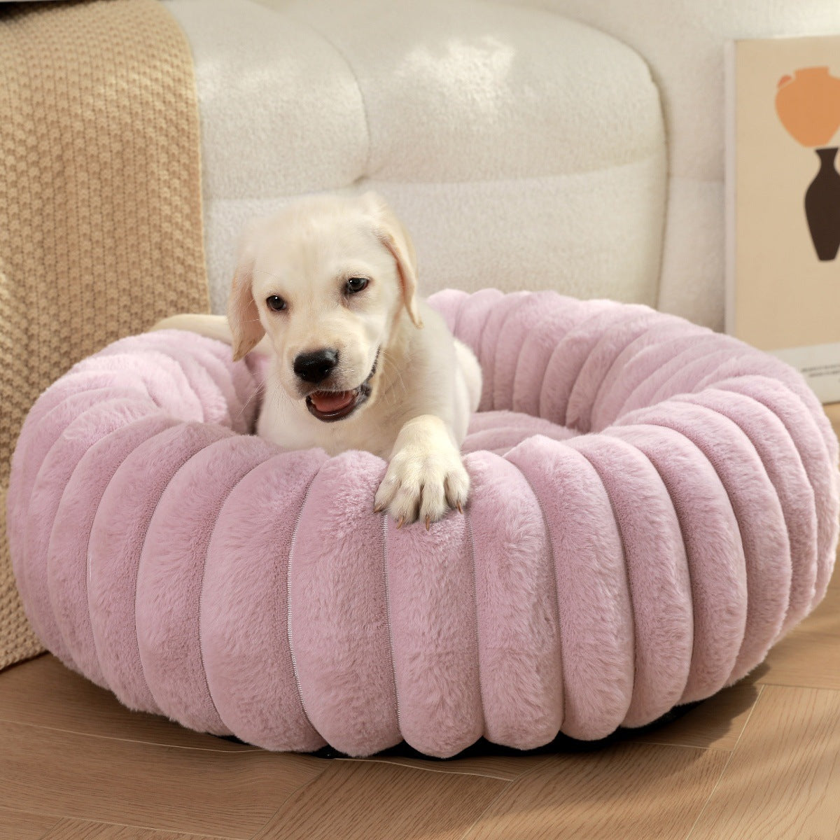 High Weight Plush Round Pet Bed