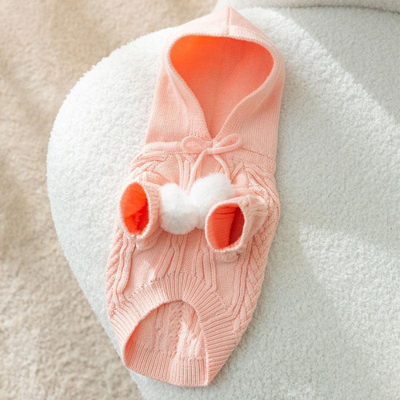 Cat Fur Ball Sweater Pet Clothes on large cat