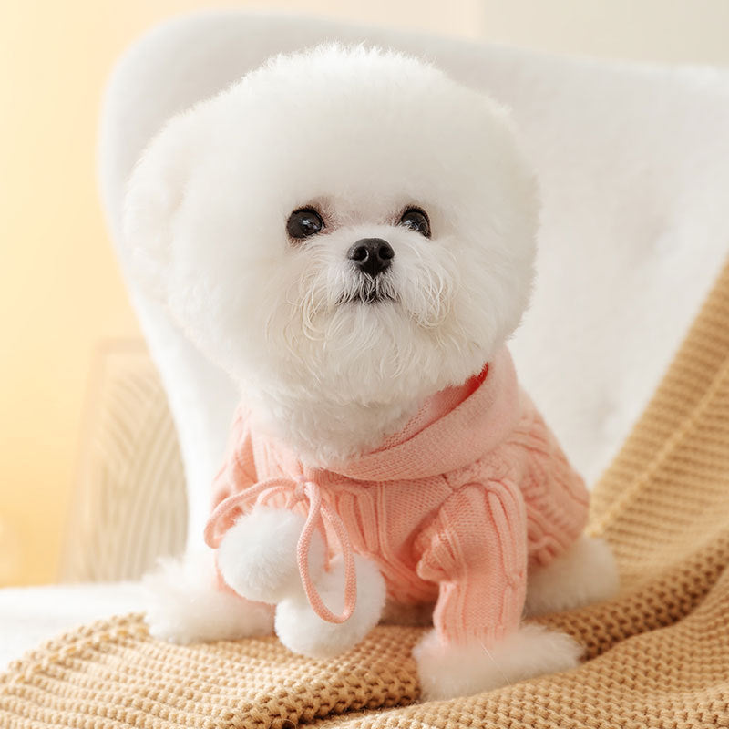 Cat Fur Ball Sweater Pet Clothes on large cat