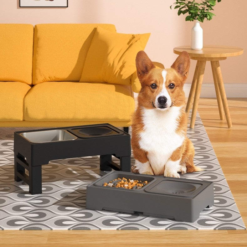 Dog Double Bowls Stainless Feeding Stand
