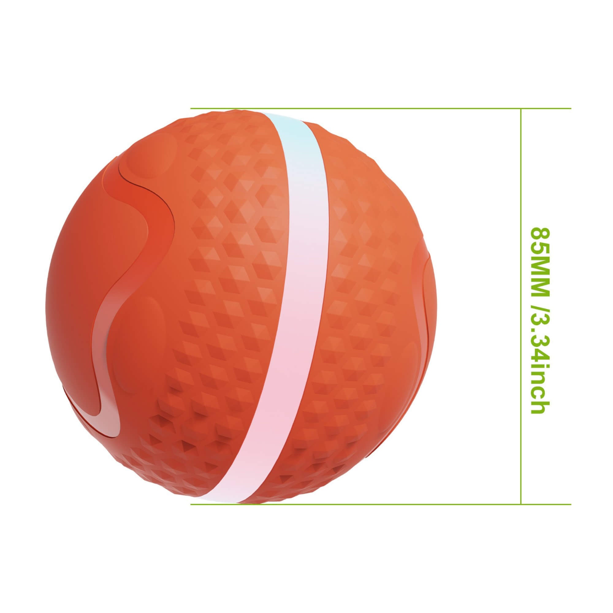 motion activated dog ball interactive dog toy orange