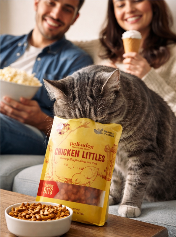 Polkadog Chicken Littles Training Bits – Crunchy Dog & Cat Treats (USA Made)